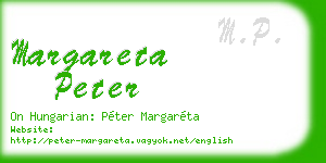margareta peter business card