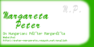 margareta peter business card